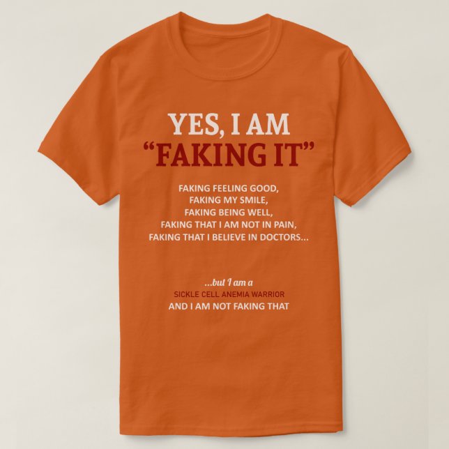 Camiseta Anemia De Células Falsiformes Sensibilização Eu Es (Frente do Design)