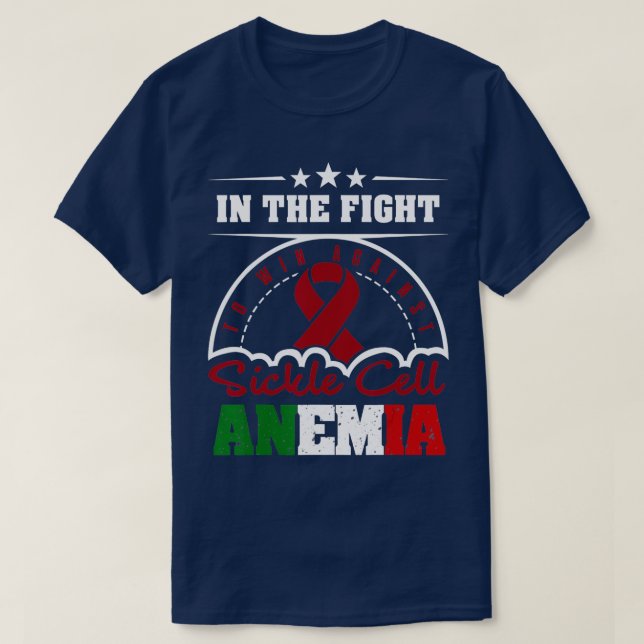 Camiseta Anemia de Consciência das Células Falsiformes Supo (Frente do Design)