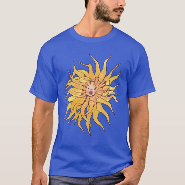 Camiseta Anêmona do mar Actinia Oceana Arte Surreal Submari (Frente)