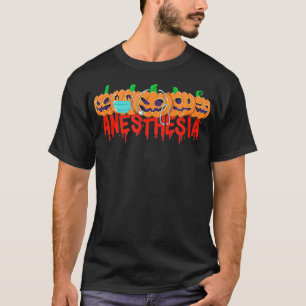 Camiseta Anestesia do Dia das Bruxas Pumpkins com máscara 