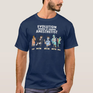 Camiseta Anestesia Engraçada Evolução da Presença de An
