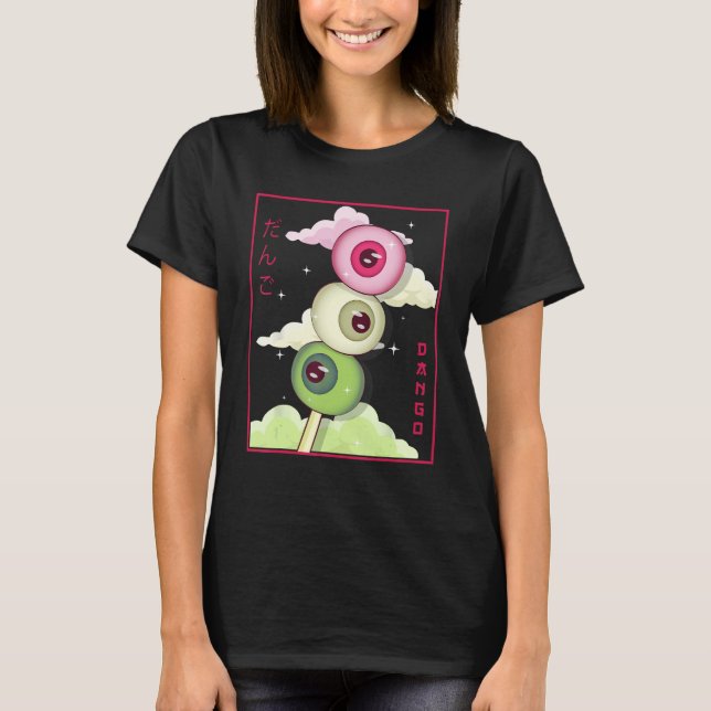 Camiseta Anestésico japonês Dango Mochi Eyebolas (Frente)