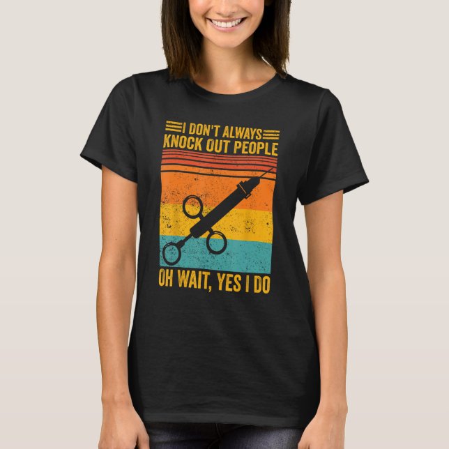 Camiseta Anestesiologista Anestesiologia Eu não toco (Frente)