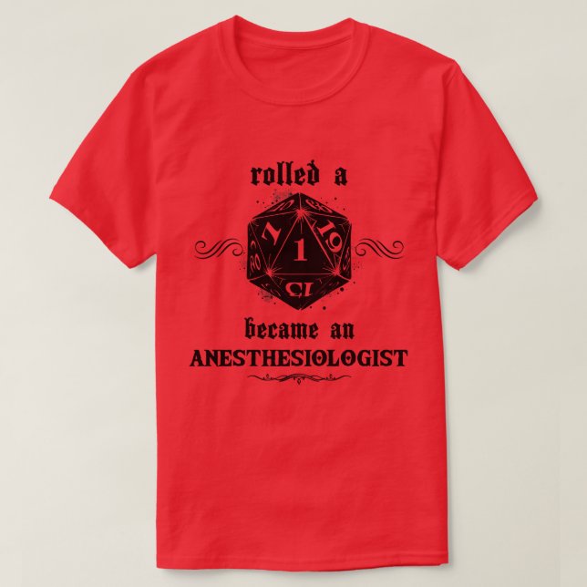 Camiseta Anestesiologista Roll sem Sorte (Frente do Design)