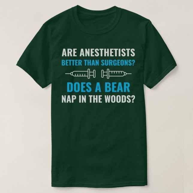 Camiseta Anestesista Engraçado Anestesia Anestesiologista (Frente do Design)
