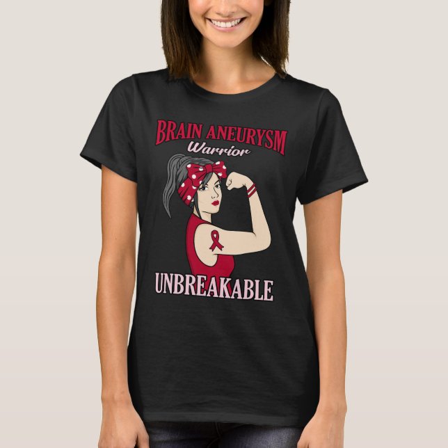 Camiseta Aneurisma do Cérebro Guerreiro Consciência Mês Apo (Frente)