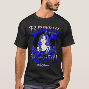 Camiseta Aneurisma Sensibilização Coragem Forte e Grata Esp