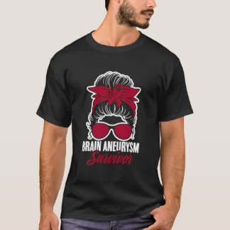 Camiseta Aneurisma Sobrevivência Cabelo Mensal Aneurismo Ce