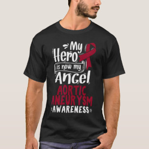Camiseta Aneurismo Aórtico Presente Borgonha de Sensibiliza