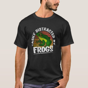 Camiseta Anfíbio Do Sapo Retroativo Facilmente Distraído Po