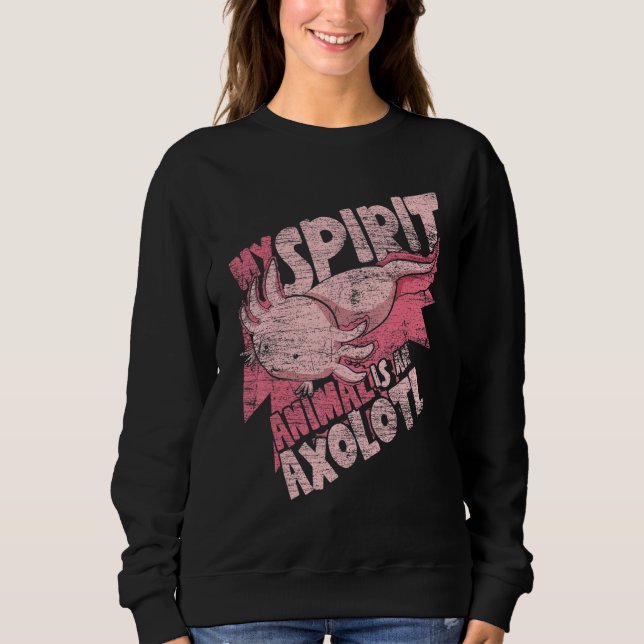 Camiseta Anfíbio Meu Animal Espirituoso É Um Axolotl Axolot (Frente)
