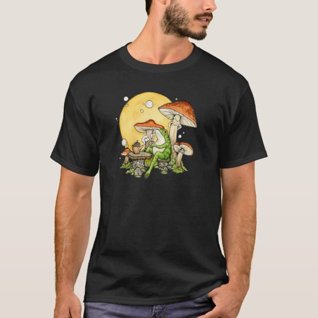 Camiseta Anfíbios da lua do chá com sapo (Frente)