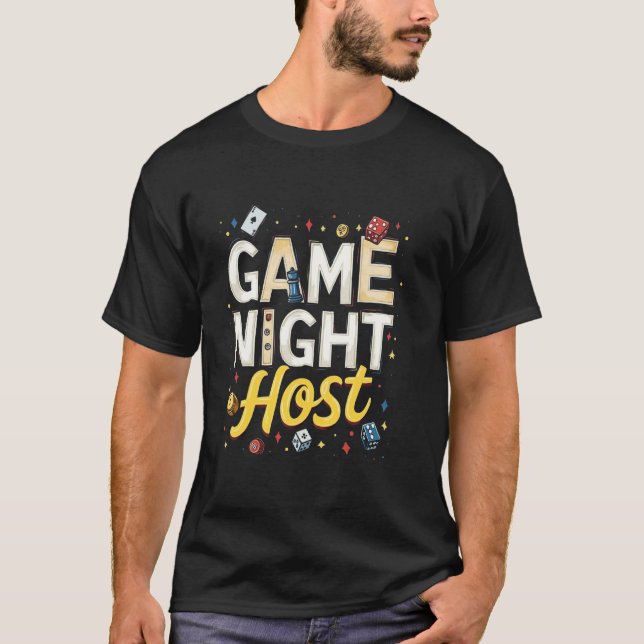 Camiseta Anfitrião da Noite de Jogos (Frente)
