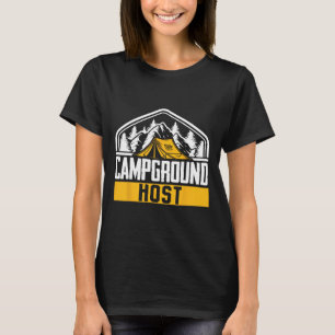 Camiseta Anfitrião de Acampamento de Tenda ao Ar Livre Camp