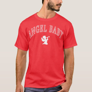 Camiseta Angel Baby Cherub Horn Letters Graphic