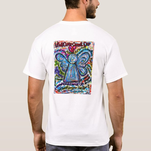 Camiseta Angel Cancer colorida (Angel Back & Poem) (Verso)