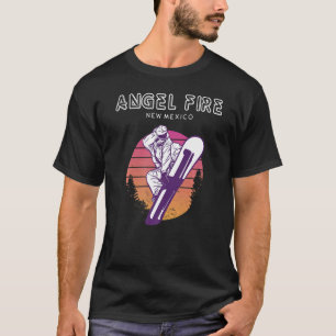 Camiseta Angel Fire New Mexico Retro Snowboarder