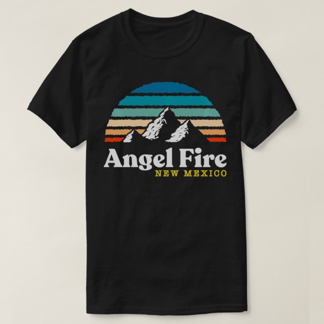 Camiseta Angel Fire New Mexico Ski Resort 1980s Retro (Frente do Design)