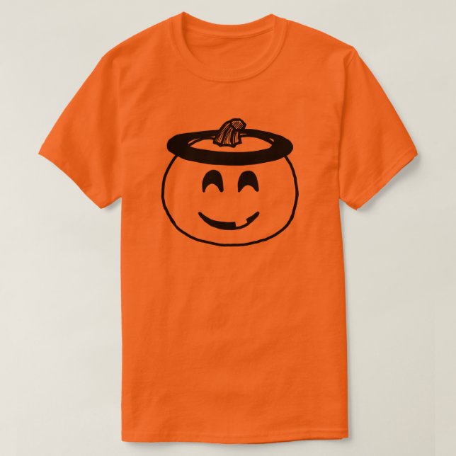 Camiseta Angel Halloween Emoji Pumpkin Angel Emoji Costume (Frente do Design)