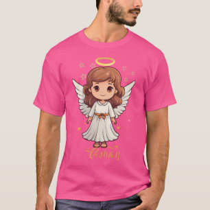Camiseta Angel Little Girl Aestética Celestial Design Fo