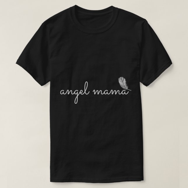 Camiseta Angel Mama, Perda de Bebê, Sensibilização para abo (Frente do Design)