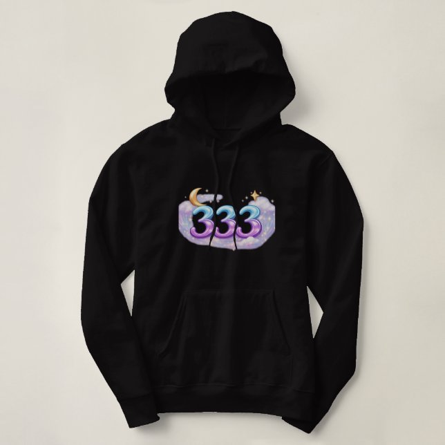 Camiseta Angel Number 333 Spiritual Hoodie – Manifestation  (Frente do Design)