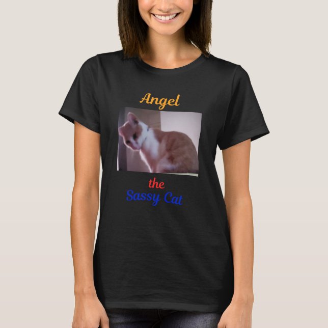 Camiseta Angel the Sassy Cat (Frente)