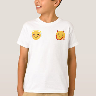Camiseta Angel vs Devil Emoji PErsonalize