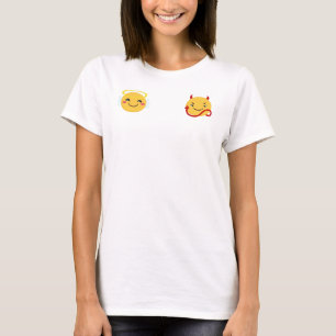 Camiseta Angel vs Devil Emoji PErsonalize