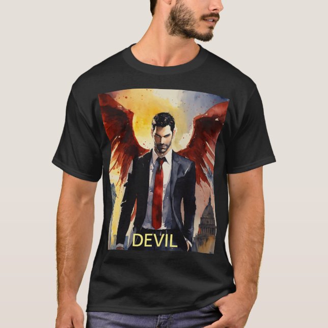 Camiseta Angel vs. Diabo: O Desafio Final do Design de Cami (Frente)