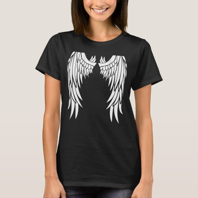 Camiseta Angel Wings em suas costas - Legal Fantasia Celest (Frente)