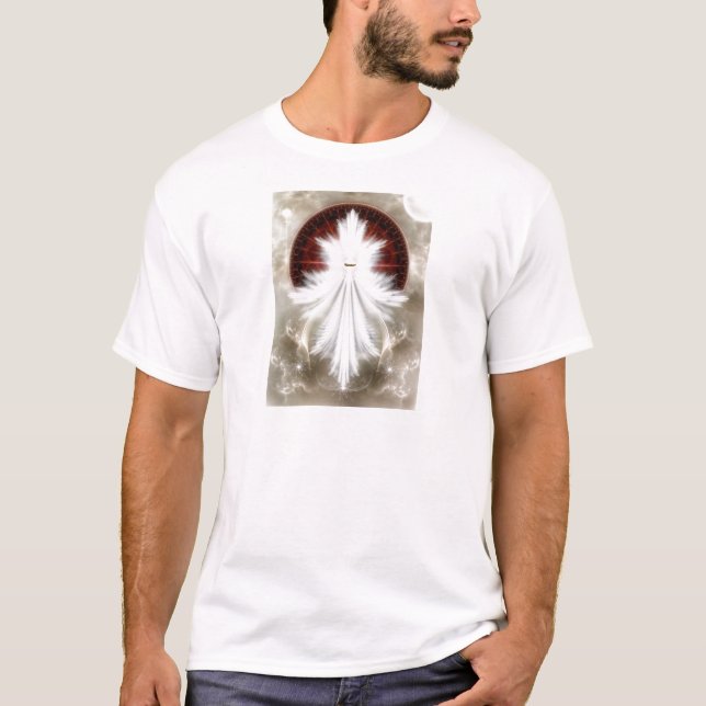 Camiseta Angel Wings Snowflake Arte Fractal (Frente)