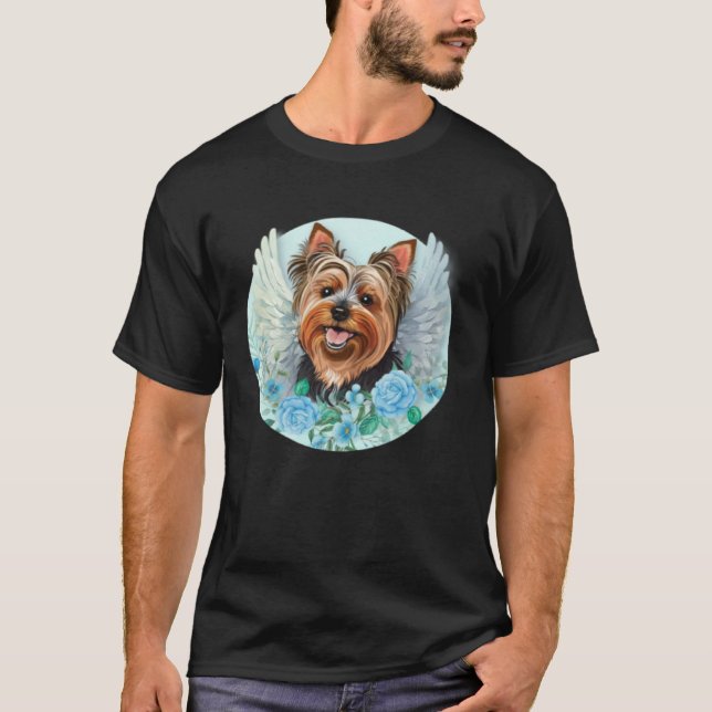 Camiseta Angel Yorkie with WIngs Yorkshire Terrier Dog Memo (Frente)