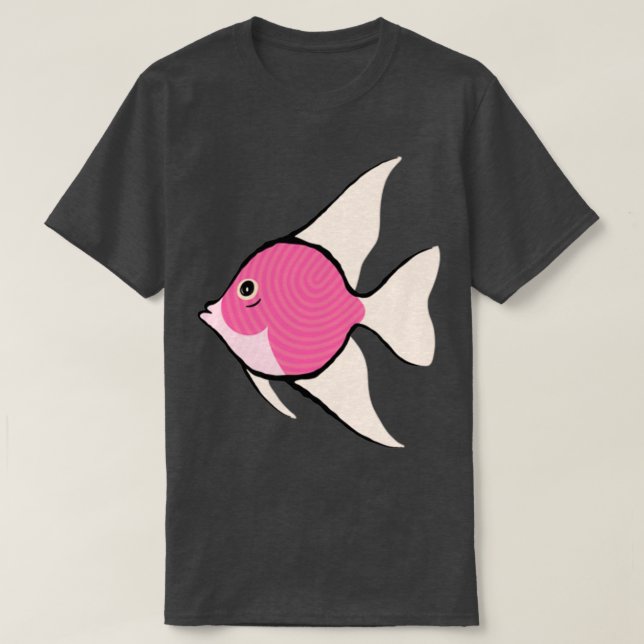 Camiseta Angelfish Rosa (Frente do Design)