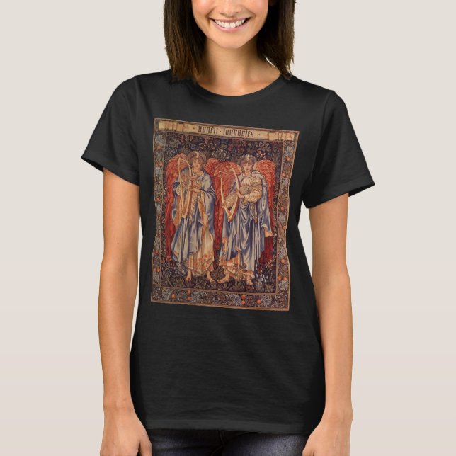 Camiseta Angeli Laudantes por Sir Edward Coley Burne Jones (Frente)