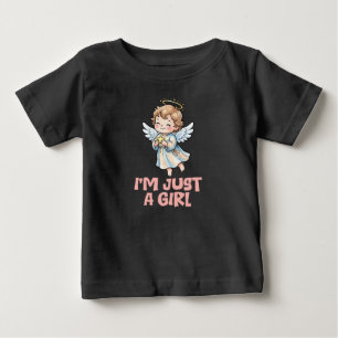 Camiseta Angelical Apenas uma Garota Crianças