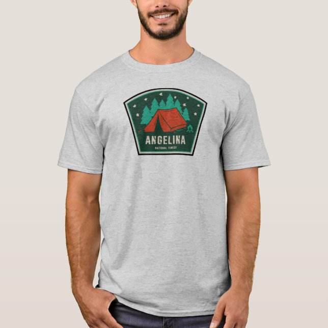 Camiseta Angelina National Forest Camping (Frente)