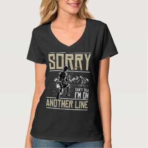 Camiseta Angeln Witzig Desculpe Não Conversar Eu Estou Em O