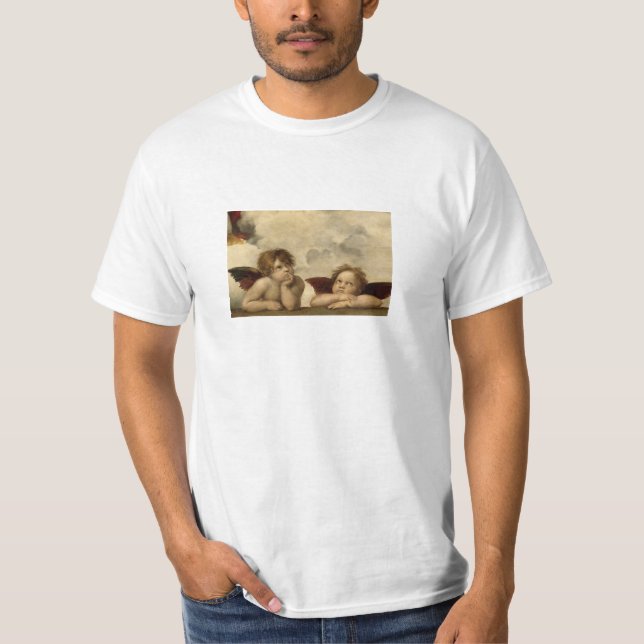 Camiseta Angels Cherubs Raphael Santi Sistine Madonna Sweet (Frente)