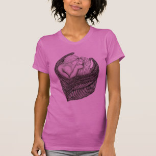 Camiseta Angels Kissing, Design preto e branco
