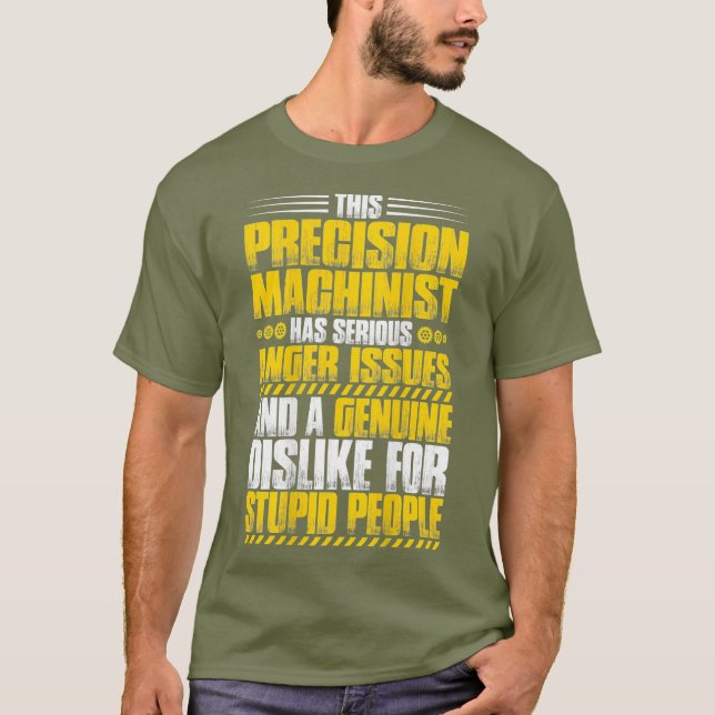 Camiseta Anger Problems Precision Machinist (Frente)
