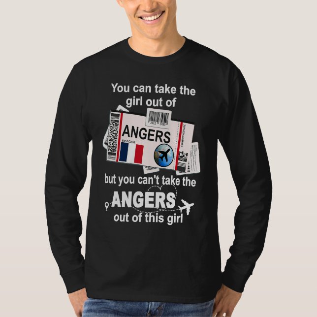 Camiseta Angers Boarding Pass  Angers Girl  Angers (Frente)