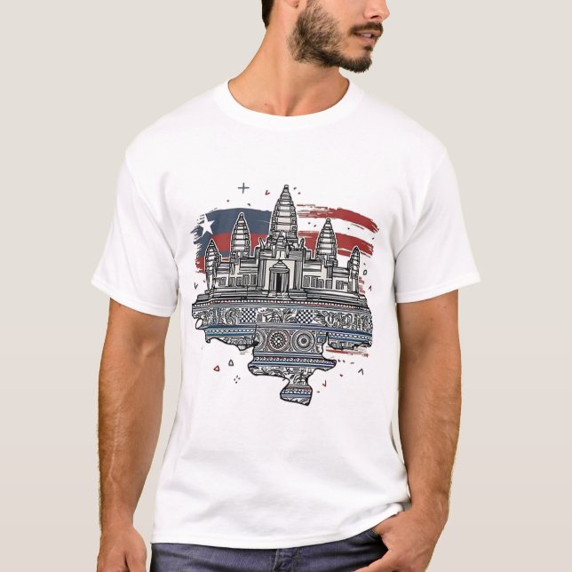 CAMISETA ANGKOR WAT NO CAMBOJA (Frente)