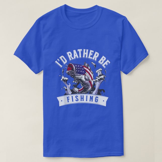 Camiseta Angler American Flag I D Preferencialmentes Estão  (Frente do Design)