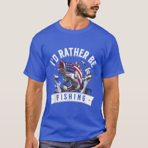 Camiseta Angler American Flag I D Preferencialmentes Estão 