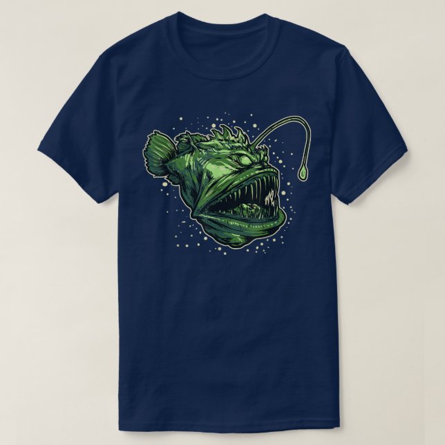 Camiseta Anglerfish Deep Sea Creature Sea Monster  (Frente do Design)