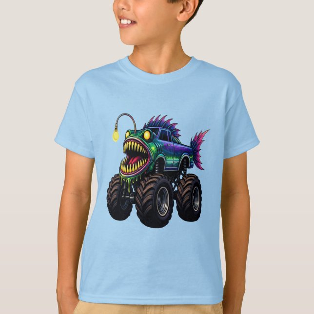 Camiseta Anglerfish Monster Truck (Frente)