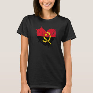Camiseta Angola Flag I love Angola Está no meu DNA para Ang