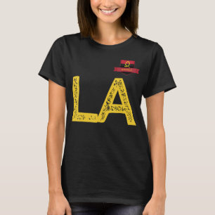 Camiseta Angola Human Flag Group Letter L and A Angola 1