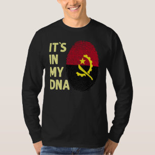 Camiseta Angola No Meu Dna Equipe Angolana De Bandeiras Ang